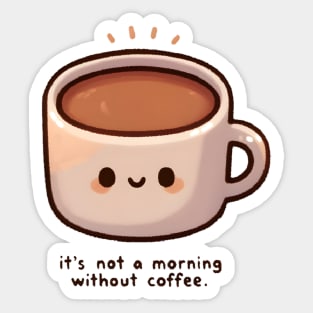 Cheerful Morning Coffee Cup Sticker